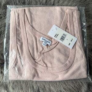 Splendid Classic Tank in Pink Beige Sz Large